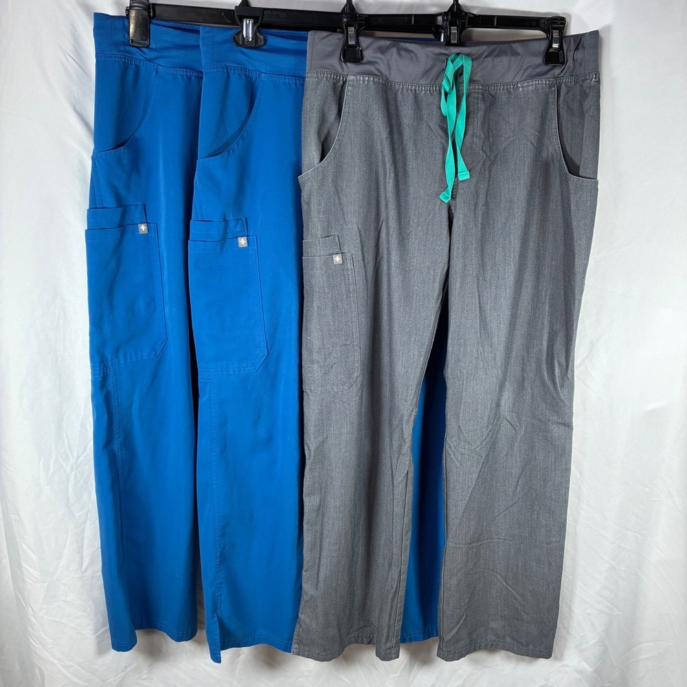 FIGS Kade Cargo Scrub Pants Women Medium Petite Technical 3 Pair Bundle
